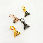 Load image into Gallery viewer, DC256. Diamond Sterling Silver Triangle Mini Charm