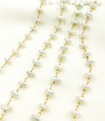 Load image into Gallery viewer, Buy Organic Freshwater Pearl Wire Wrap Chain