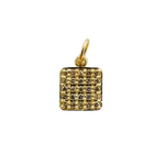Load image into Gallery viewer, 14K Solid Gold with Diamonds Square Shape Charm. GDP05