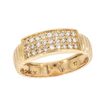 Load image into Gallery viewer, 14K Solid Gold Diamond Band Ring