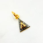 Load image into Gallery viewer, DC454. Diamond Sterling Silver Triangle Charm with Gemstone