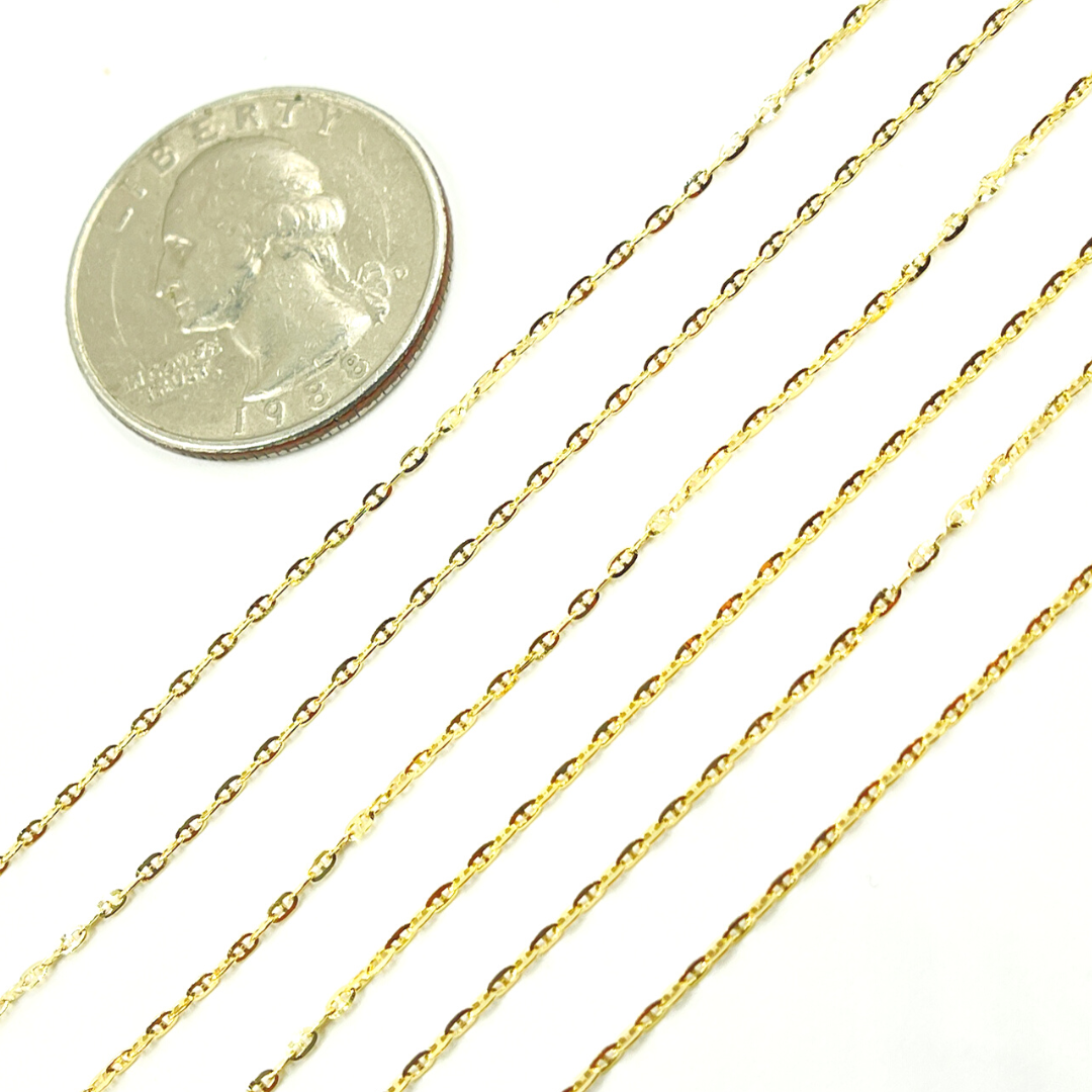 Gold Flat Marina Link Chain