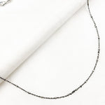 Load image into Gallery viewer, Oxidized Sterling Silver Cube Satellite Necklace