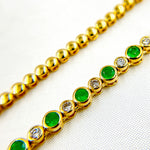 Load image into Gallery viewer, NFM70972EM. 14K Solid Gold Emerald and Diamond Necklace