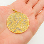 Load image into Gallery viewer, DP013. Diamond Sterling Silver Round Pendant