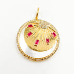 Load image into Gallery viewer, 14K Gold Sun Pendants