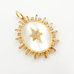 Load image into Gallery viewer, Shop Now 14K Gold Star Oval Pendant