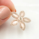 Load image into Gallery viewer, DP282. Diamond Sterling Silver Flower Pendant with Polki Diamond