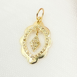 Load image into Gallery viewer, 14K Solid Gold Diamond Organic Charm. GDP468