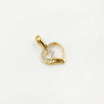Load image into Gallery viewer, 14K Solid Gold Diamond Heart Charm. EJP1521