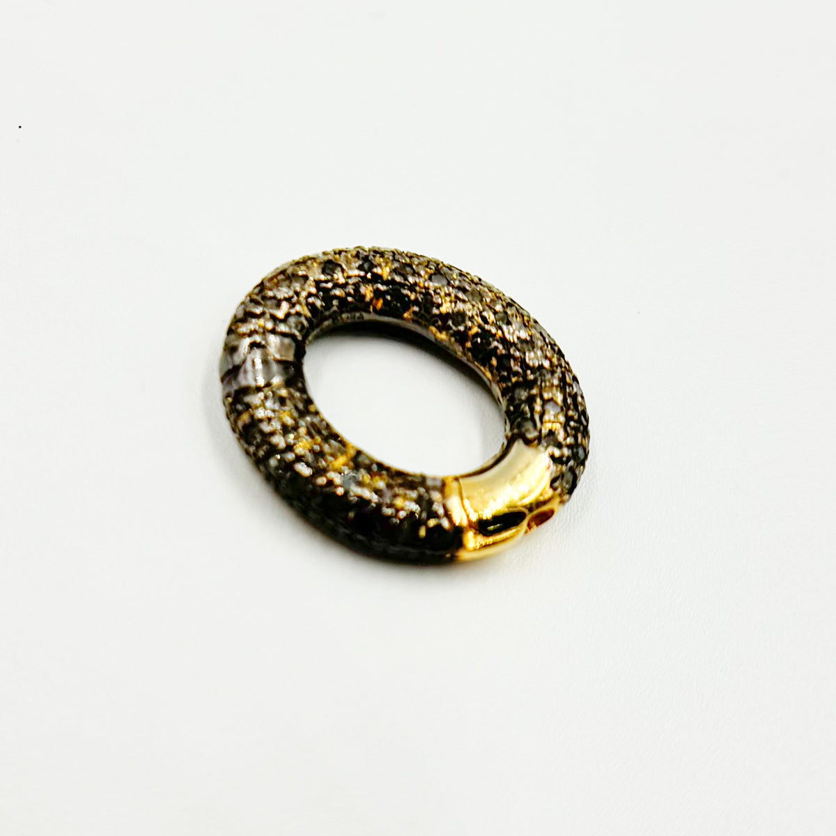 Diamond Sterlings Silver Oval Clasp