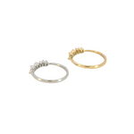 Load image into Gallery viewer, 14k Solid Gold Baguette Diamond Bars Ring.