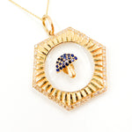 Load image into Gallery viewer, Shop Now 14K Gold Hexagon Mushroom Pendants