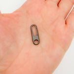 Load image into Gallery viewer, Matt Black Rhodium Sterling Silver Oval Clasp