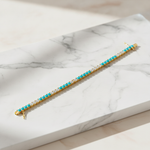 Load image into Gallery viewer, CB97388-3.5. 14k Solid Gold Diamond and Gemstone Tennis Bracelet