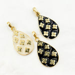 Load image into Gallery viewer, Diamond Sterling Silver Drop Flower Enamel Pendant