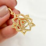 Load image into Gallery viewer, DP277. Diamond Sterling Silver Abstract Flower Pendant