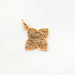 Load image into Gallery viewer, DC908. Diamond Sterling Silver Flower Pendant