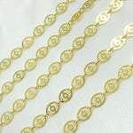 Load image into Gallery viewer, Gold Plated 925 Sterling Silver Flat Oval Design Link Chain. V16GP
