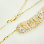 Load image into Gallery viewer, NFM71183. 14k Solid Gold Diamond Marina Cable Link Necklace with Extension