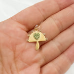 Load image into Gallery viewer, Shop 14k Solid Gold Diamond Mushroom Charm