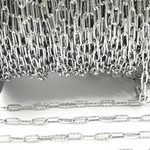 Load image into Gallery viewer, Y42OX. Oxidized Sterling Silver Diamond Cut Paperclip Chain