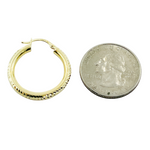 Load image into Gallery viewer, GER61. 14K Hollow Gold Diamond Cut Hoop Earrings