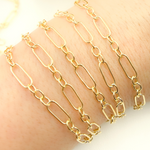 Load image into Gallery viewer, 333GF. 14k Gold Filled 1 Long Oval link & 3 Round Link Chain