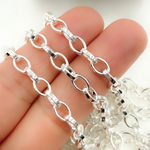 Load image into Gallery viewer, Silver Flat Oval Chains