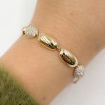 Load image into Gallery viewer, BFN61269. 14k Solid Gold Diamond Oval Bracelet