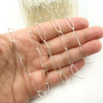 Load image into Gallery viewer, Y48SS. Sterling Silver Diamond Cut Marquise Link Chain