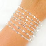 Load image into Gallery viewer, 163SBSF1SS. Sterling Silver Diamond Cut Marina Link Chain