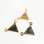 Load image into Gallery viewer, DC262. Diamond Sterling Silver Triangle Connector