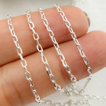 Load image into Gallery viewer, Sterling Silver Diamond Cut Paperclip Link Chains