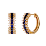 Load image into Gallery viewer, EHF57386. 14k Solid Gold Diamond and Gemstones Dangle Earrings