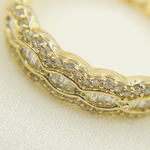 Load image into Gallery viewer, EHH56761. 14k Solid Gold & Diamonds Hoops Earrings