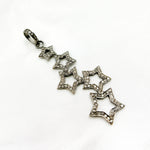 Load image into Gallery viewer, DP549. Diamond Silver Five Stars Pendant