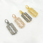 Load image into Gallery viewer, DC207. Diamond Sterling Silver Blade Charm