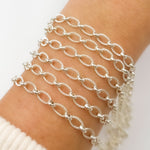 Load image into Gallery viewer, 944LSS. Sterling Silver Twisted Oval and Round Link Chain