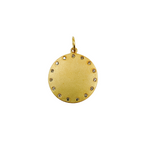 Load image into Gallery viewer, 14K Solid Gold with Diamonds Circle Shape Charm. GDP81