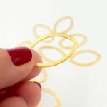 Load image into Gallery viewer, Shop Gold-plated Sterling Silver Brushed Marquis Connector