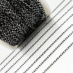 Load image into Gallery viewer, Black Rhodium and White Sterling Silver Rolo Chains