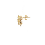 Load image into Gallery viewer, EFF52403. 14k Solid Gold Diamond Dangle Stud Earrings