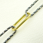 Load image into Gallery viewer, Silver Paperclip Smooth & Diamond Cut Link Chain