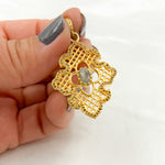 Load image into Gallery viewer, DP330. Diamond Sterling Silver Fancy Shape Pendant with Gemstone