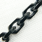 Load image into Gallery viewer, Black Rhodium Shinny Silver Rectangle Diamond Cut Heavy Cable
