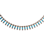 Load image into Gallery viewer, NFL70815TQ. 14K Solid Gold Diamond and Gemstone Dangle Necklace.