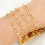 Load image into Gallery viewer, Gold Plated 925 Sterling Silver Paperclip Link Chain.