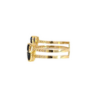 Load image into Gallery viewer, 14k Solid Gold Blue Sapphire and Diamond 3 Drops Ring.