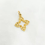Load image into Gallery viewer, 14k Solid Gold Diamond Flower Charm. GDP289